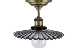 Cobbler Plafond 25cm E27 Antikmässing/Rök