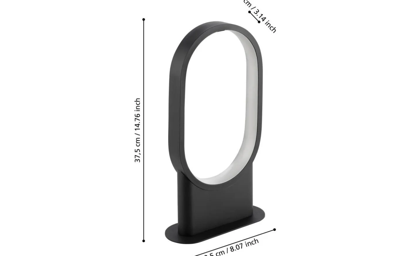 Codriales Bordslampa 38cm LED 3000K 10,8W Svart