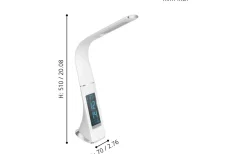 Cognoli Skrivbordslampa med Klocka 51cm LED 5000K 4,4W Vit