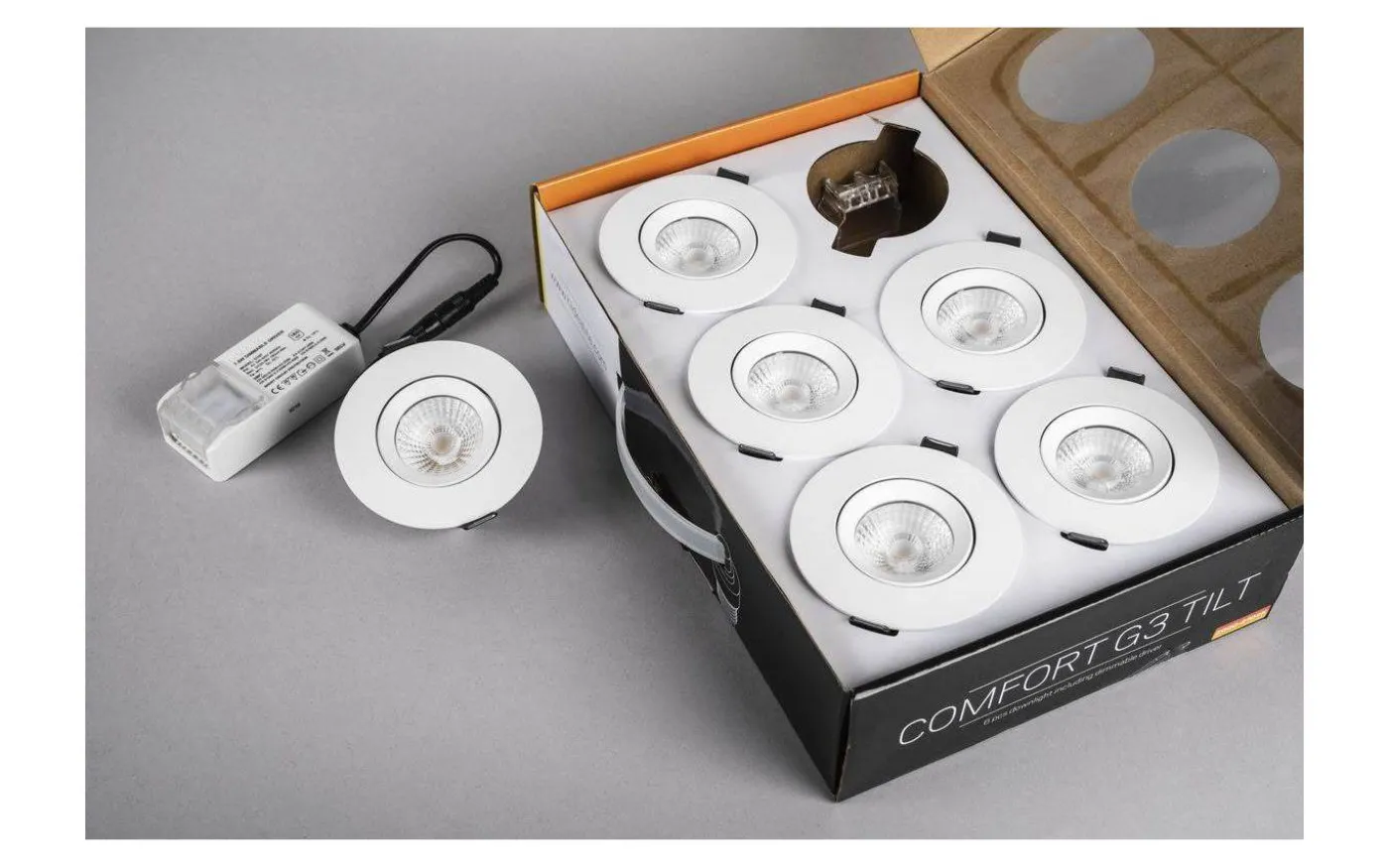 Comfort G3 Tilt 6-Pack Vit 3000K 7,5W IP44