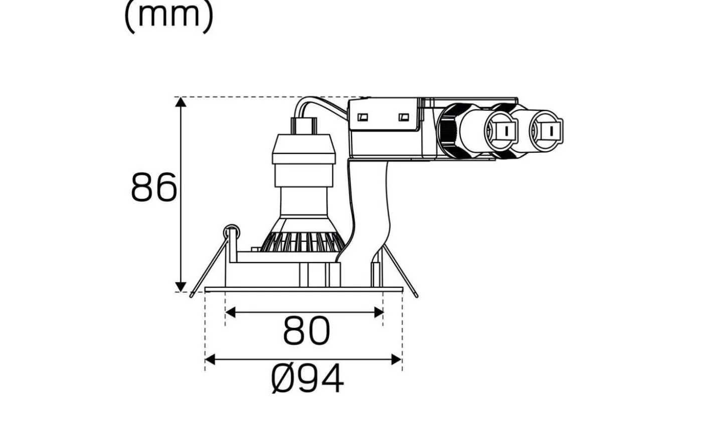 Comfort Quick Outdoor Spotlight LED GU10 3000K 5,8W Vit IP23