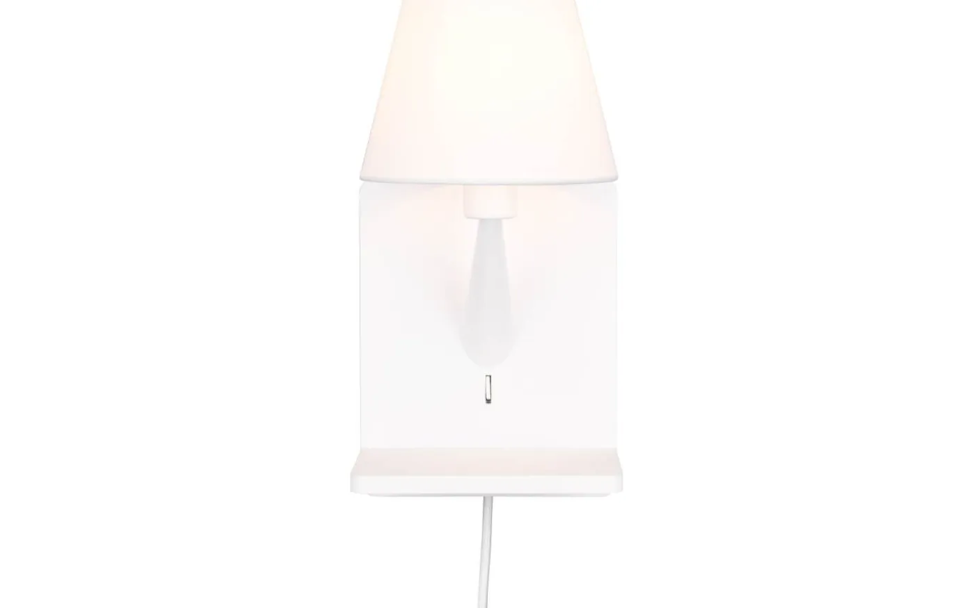 Comfort Vägglampa E14 mattvit med laddningsstation