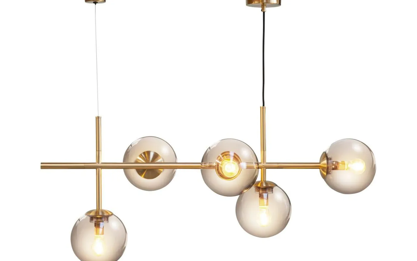 Como Taklampa 93cm Rök/Mässing