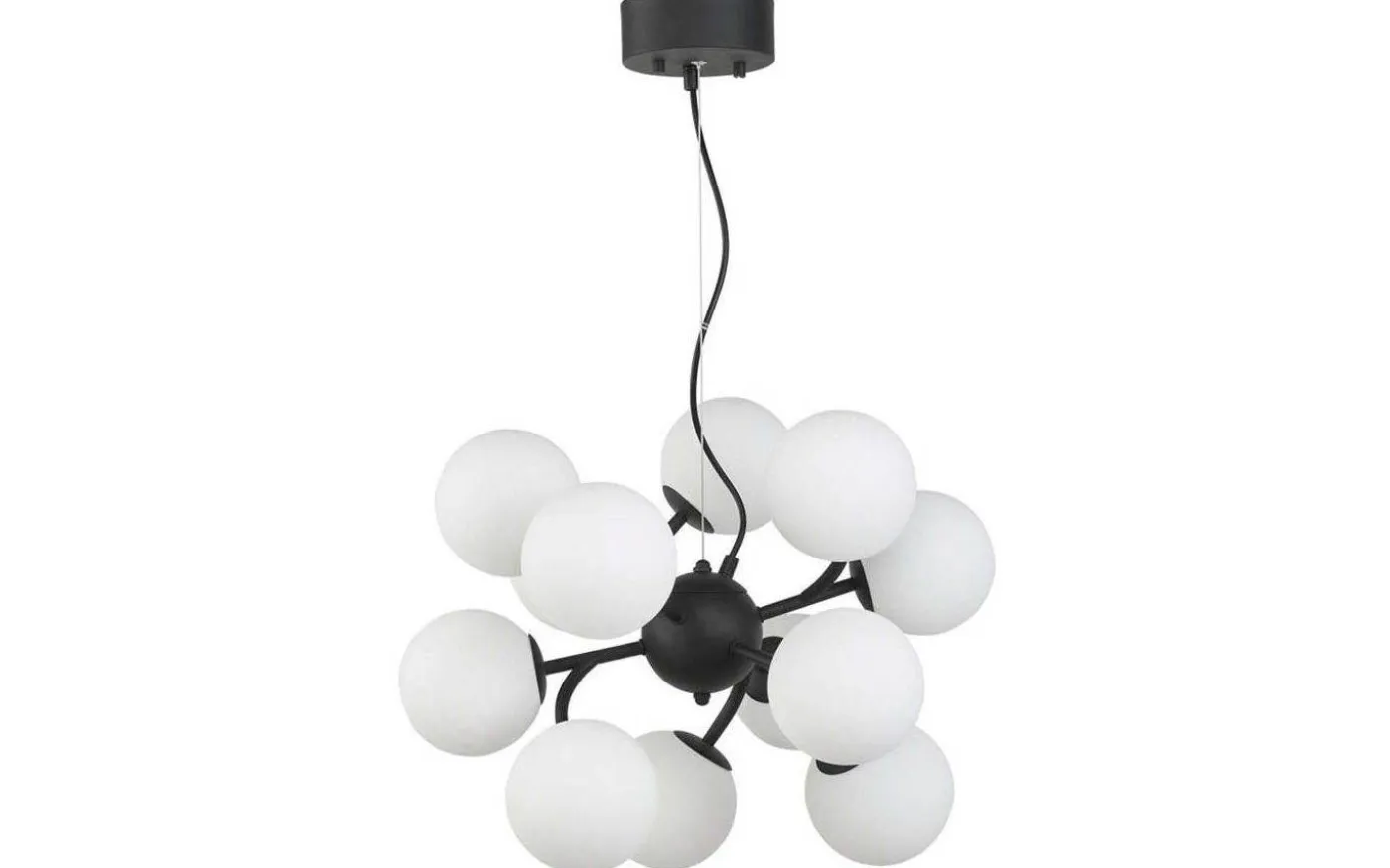 Como Taklampa 50cm Svart/Opal