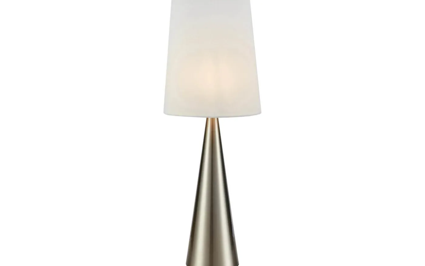 Conus Bordslampa 64cm Satin Nickel/Offwhite