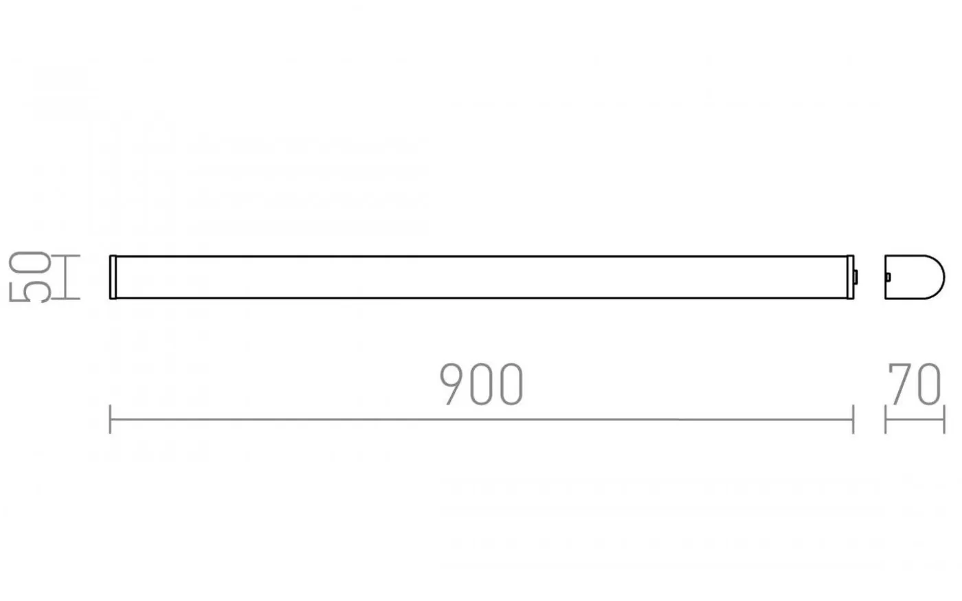 Corazon Vägglampa Krom 90 cm LED 20W IP44 3000K