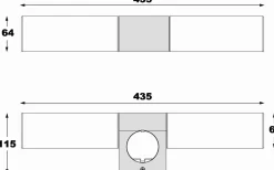 Cosenza Vägglampa med Uttag 44cm Matt Mässing IP44
