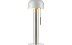 Costa Bordslampa 46cm Satin Nickel/Vit