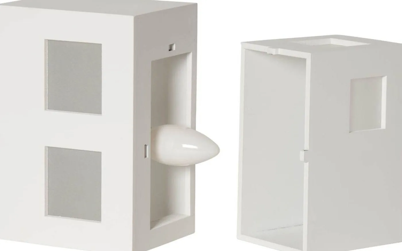 Cube Bordslampa E14 25cm Vit