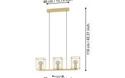 Cumiole Taklampa 78cm Guldfärgad