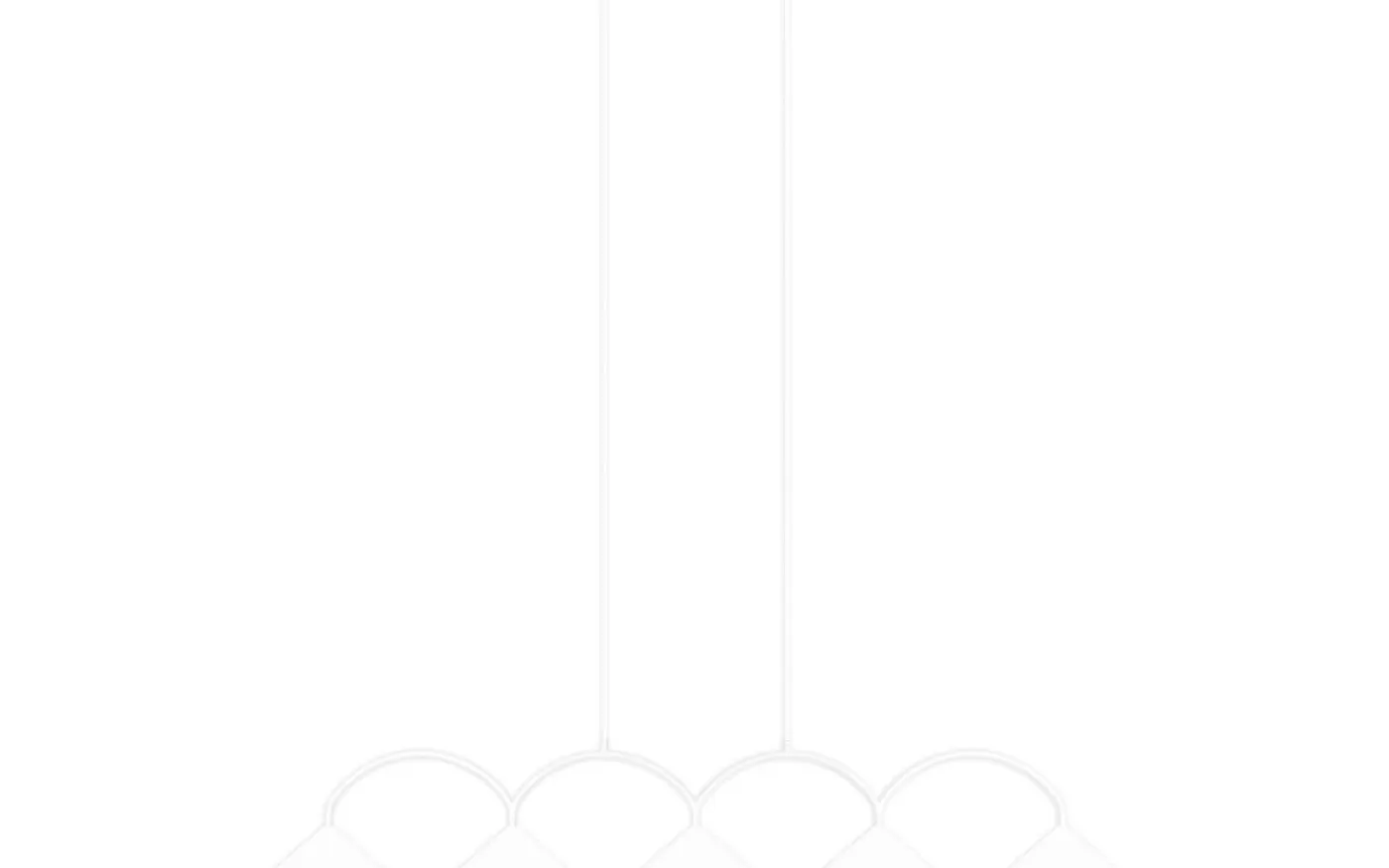 Curve Taklampa 165cm Vit