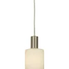 Cylinder Fönsterlampa 9cm Stål/Opal