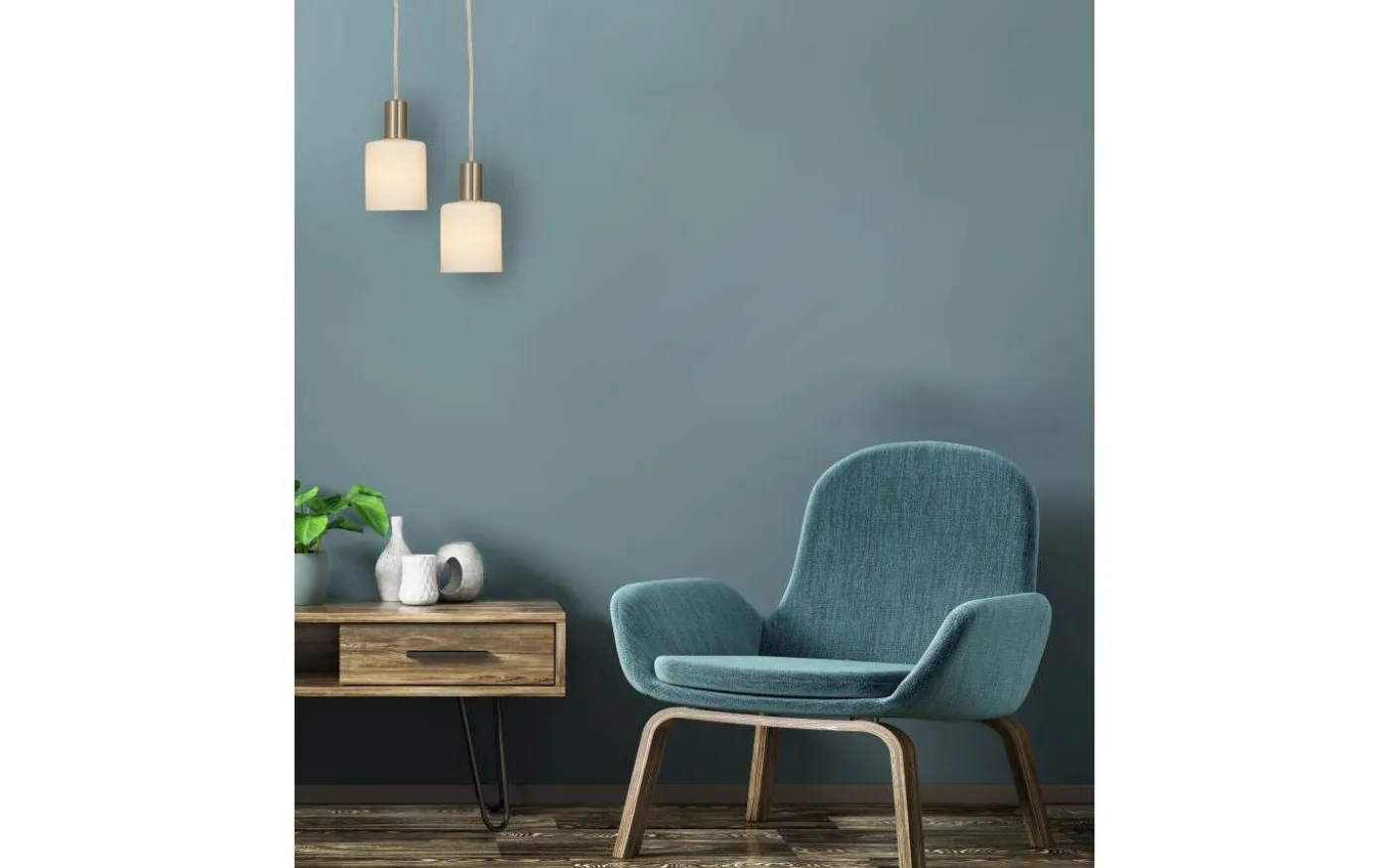 Cylinder Fönsterlampa 9cm Stål/Opal