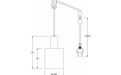 Cylinder Fönsterlampa 9cm Stål/Opal