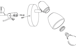 Dakar Vägglampa Nickel