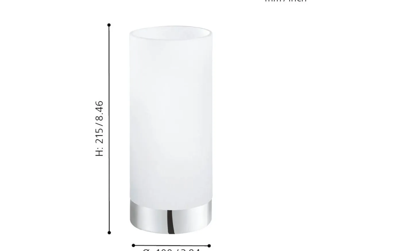 Damasco Bordslampa 22cm Krom