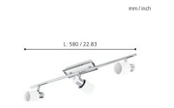Davida Takspotlight 58cm GU10 LED 3000K 3x5W Vit