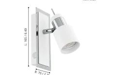 Davida Vägglampa LED 3000K 4,6W Krom/Vit