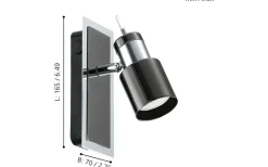 Davida Vägglampa LED 3000K 4,6W Nickel/Svart