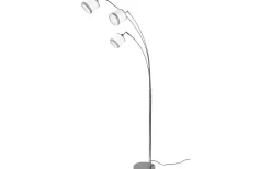 Davos Golvlampa 3-delad E14 krom/vit