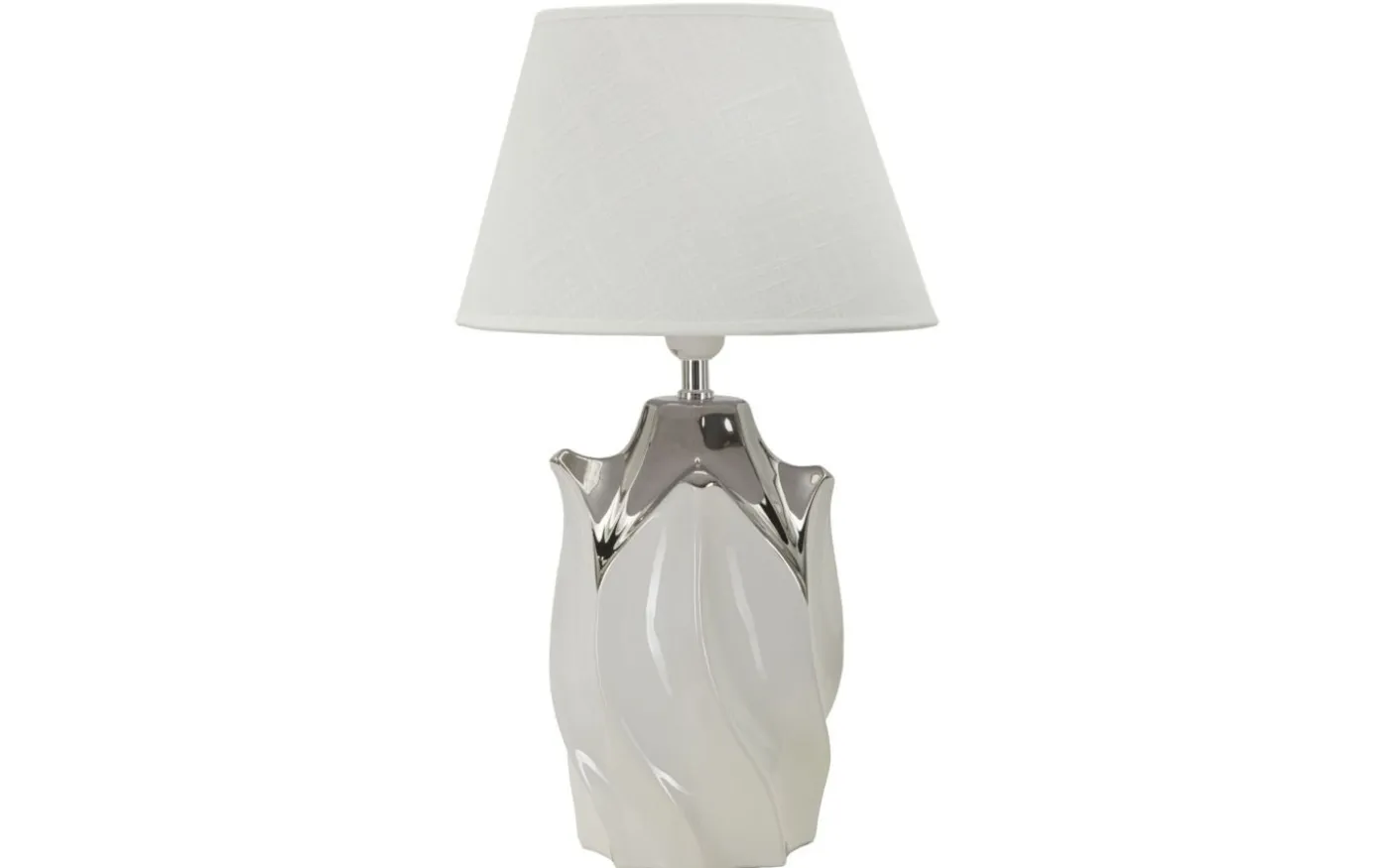 Delta Bordslampa 51cm Silver/Vit
