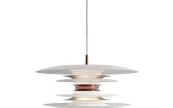 Diablo Taklampa 50cm Mattvit/ Rosé Silver