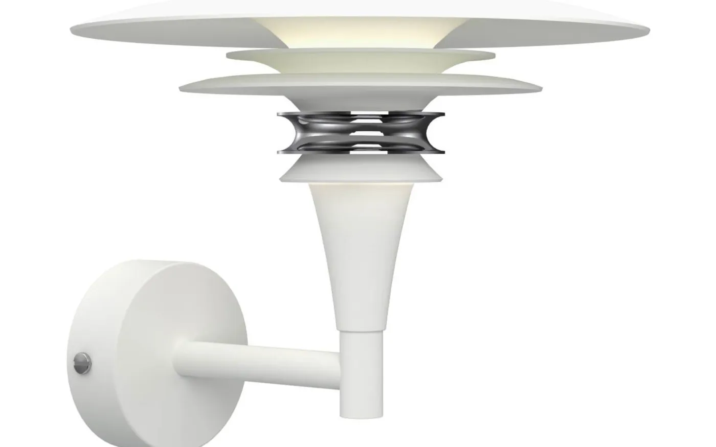 Diablo Vägglampa Mattvit/Krom