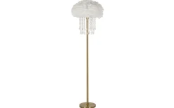 Diamon Golvlampa Fjädrar 165cm Guld
