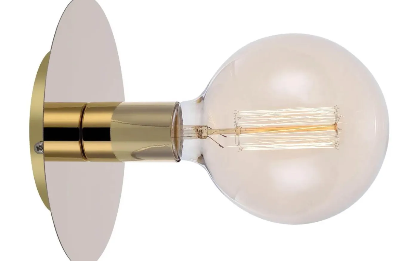 Disc Vägglampa Mässing