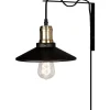 Disc Vägglampa Svart/Mässing