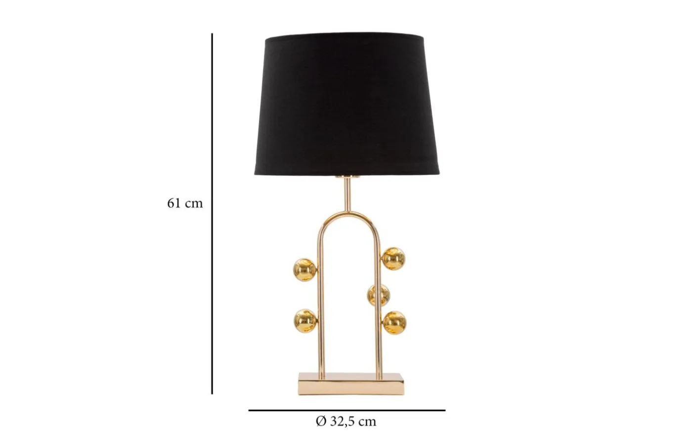 Disco Bordslampa 61cm Guld/Svart