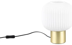 Diva Bordslampa E27 matt mässing/vit