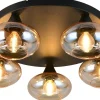 Divina Plafond 5-delad E14 matt svart/bärnsten