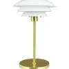 DL20 Uppladdningsbar Bordslampa 30cm LED 3000K 1,5W Opal/Mässing