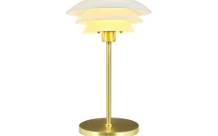 DL20 Uppladdningsbar Bordslampa 30cm LED 3000K 1,5W Opal/Mässing