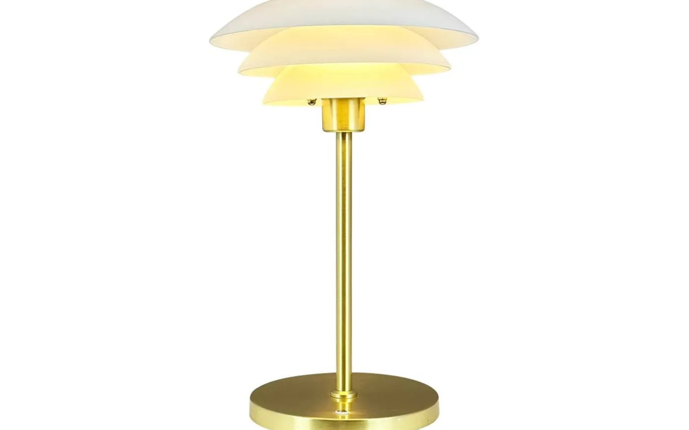 DL20 Uppladdningsbar Bordslampa 30cm LED 3000K 1,5W Opal/Mässing