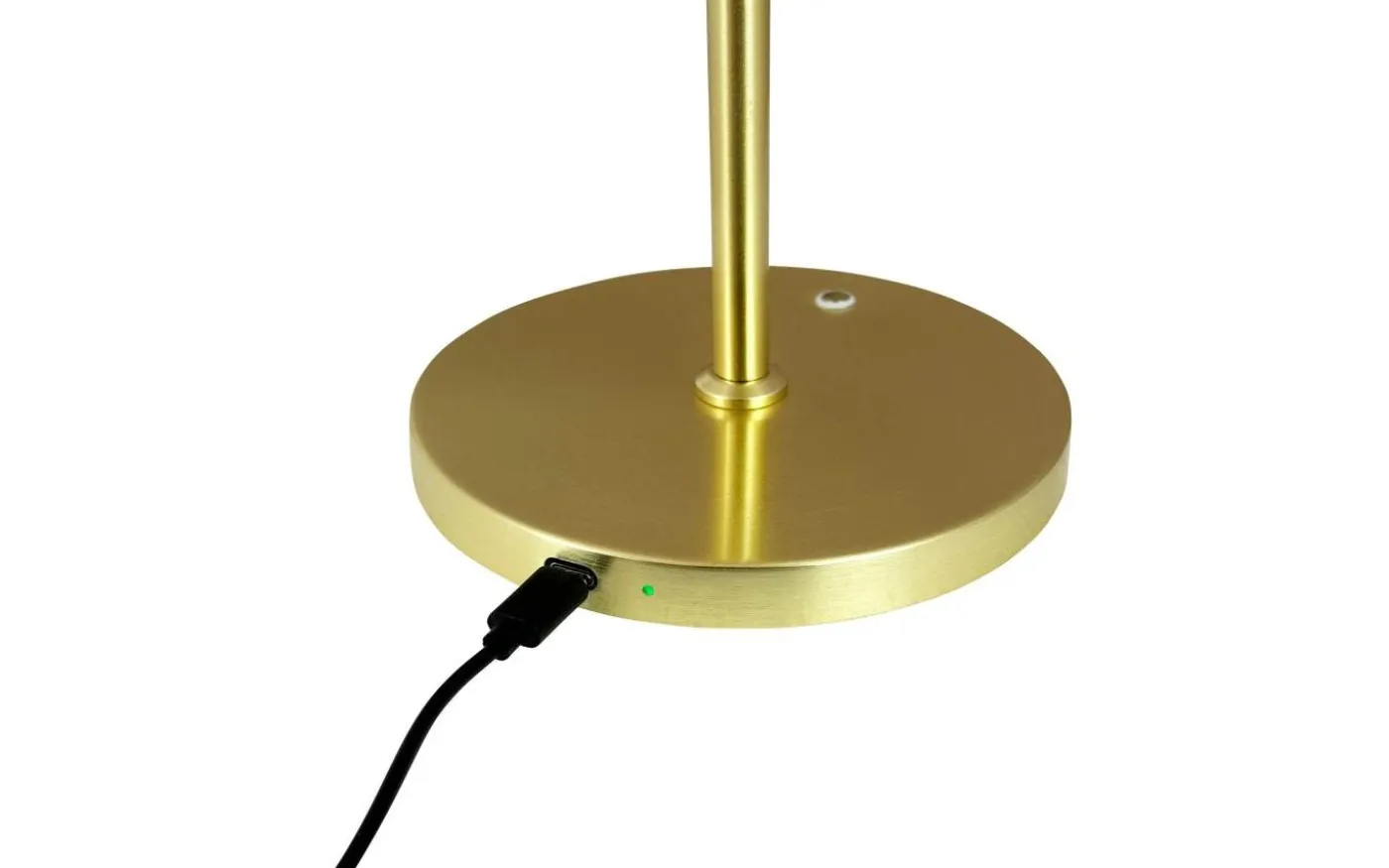 DL20 Uppladdningsbar Bordslampa 30cm LED 3000K 1,5W Opal/Mässing