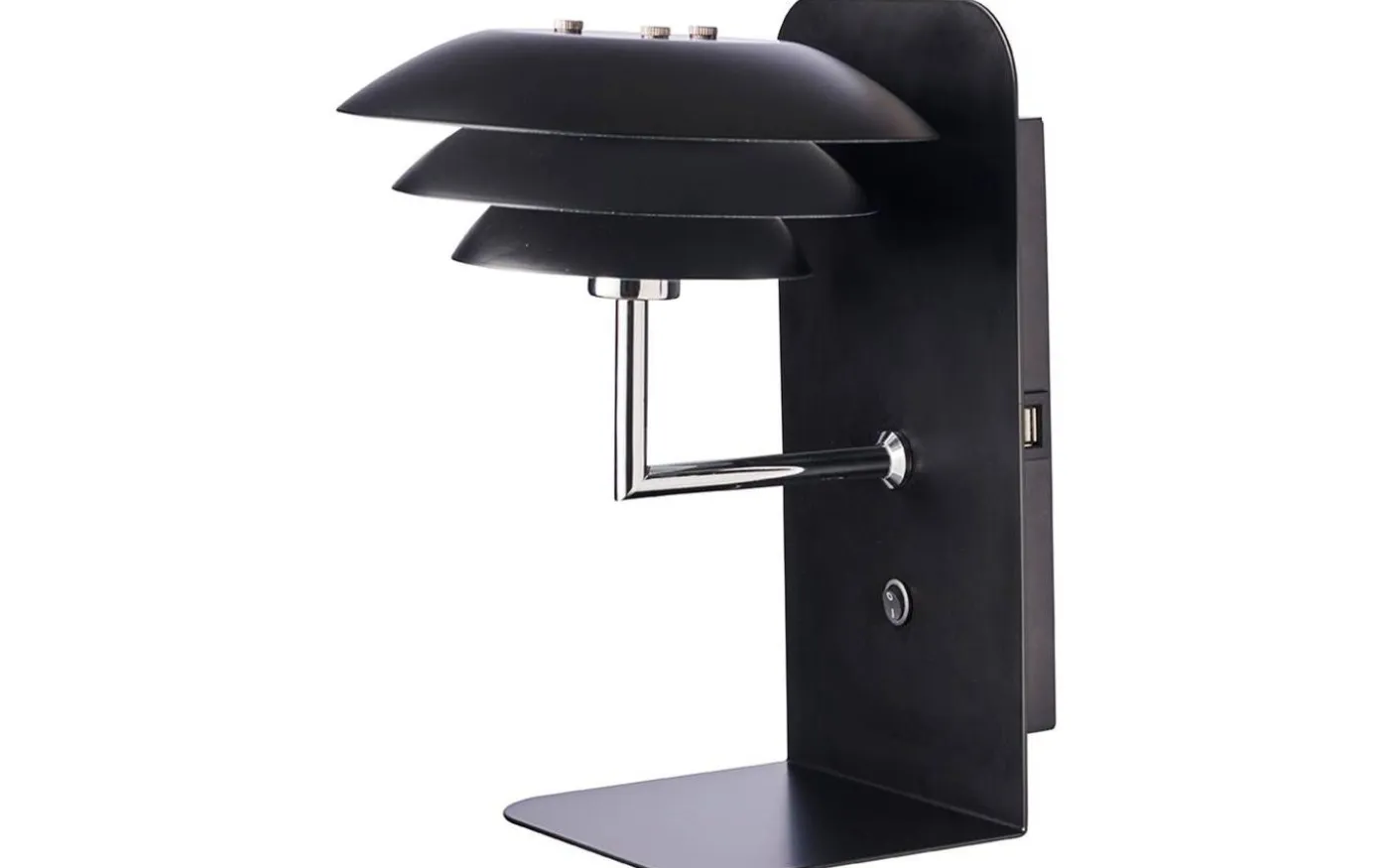 DL20 Vägglampa USB Svart/Krom