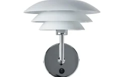 DL20 Vägglampa Vit/Krom