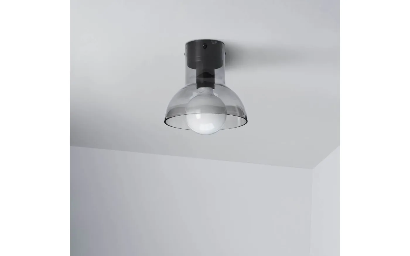 Down Plafond 19cm Svart/Rök