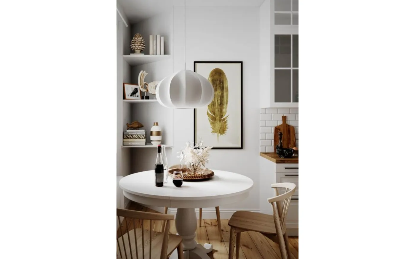 Ebba Taklampa 50cm Vit