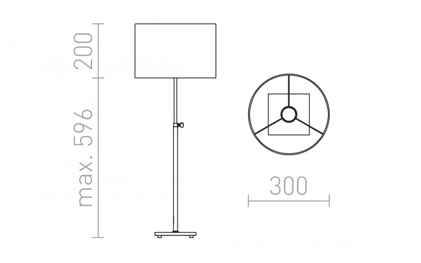 Edika Bordslampa 80cm Brun/Matt nickel