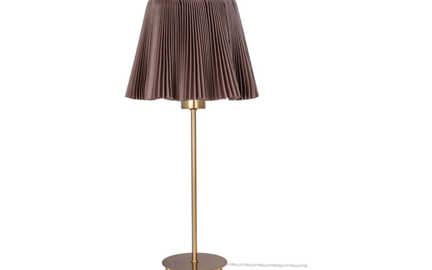 Edith Bordslampa 50cm E27 Borstad Mässing/Brun