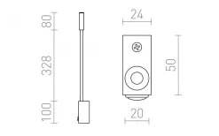 Eke Vägglampa Svart LED 3W 3000K