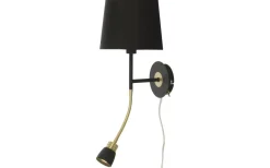 Eketorp Vägglampa E27+LED 3W 2800K Svart