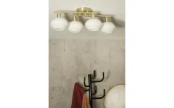 Elba Plafond 60cm Matt Mässing/Opalvit IP44