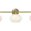 Elba Vägglampa Matt Mässing/Opalvit IP44