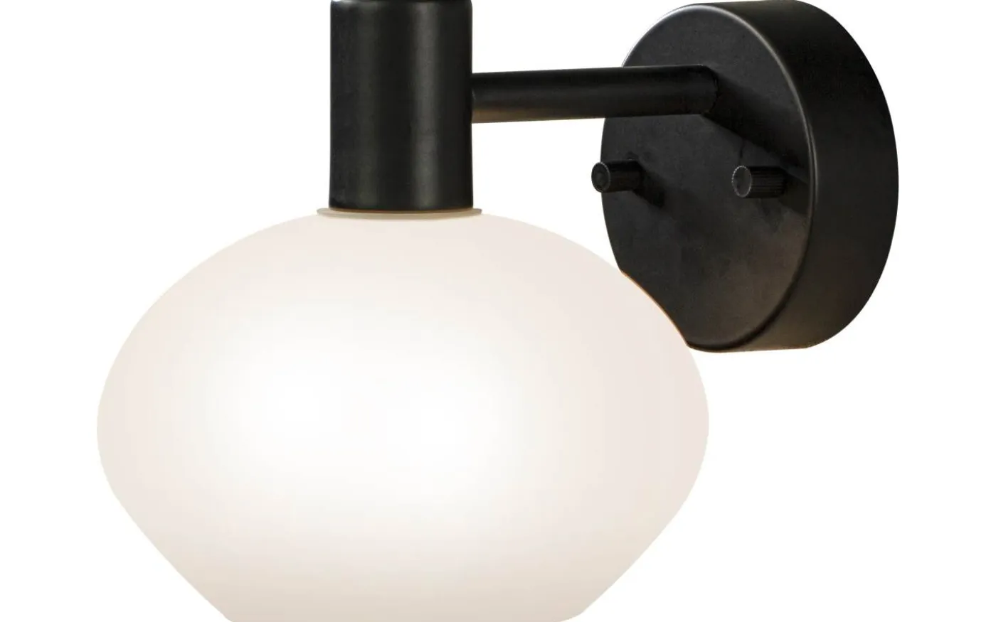 Elba Vägglampa Svart/Opalvit IP44