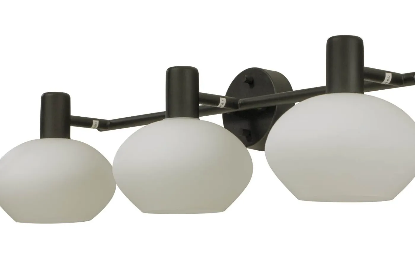 Elba Vägglampa Svart/Opalvit IP44