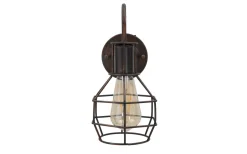 Elegante Vägglampa 30cm Brun